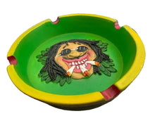 Cargar imagen en el visor de la galería, Rasta Jamaican Man Ceramic Cigarette 4" Ashtray - WORLDTRADERS USA