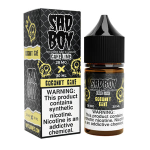 SadBoy CakeLine Coconut Cake Synthetic Nicotine 30ml Salt E-Juice - WORLDTRADERS USA LLC