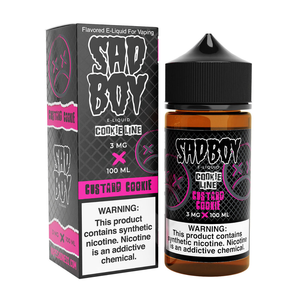 SadBoy CookieLine Custard Cookie Synthetic Nicotine 100ml E-Juice - WORLDTRADERS USA LLC