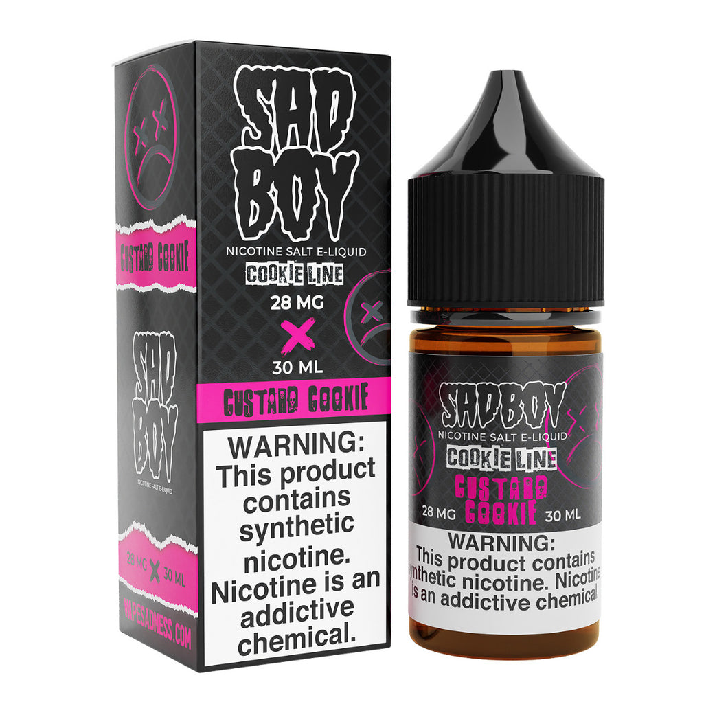SadBoy CookieLine Custard Cookie Synthetic Nicotine 30ml Salt E-Juice - WORLDTRADERS USA LLC