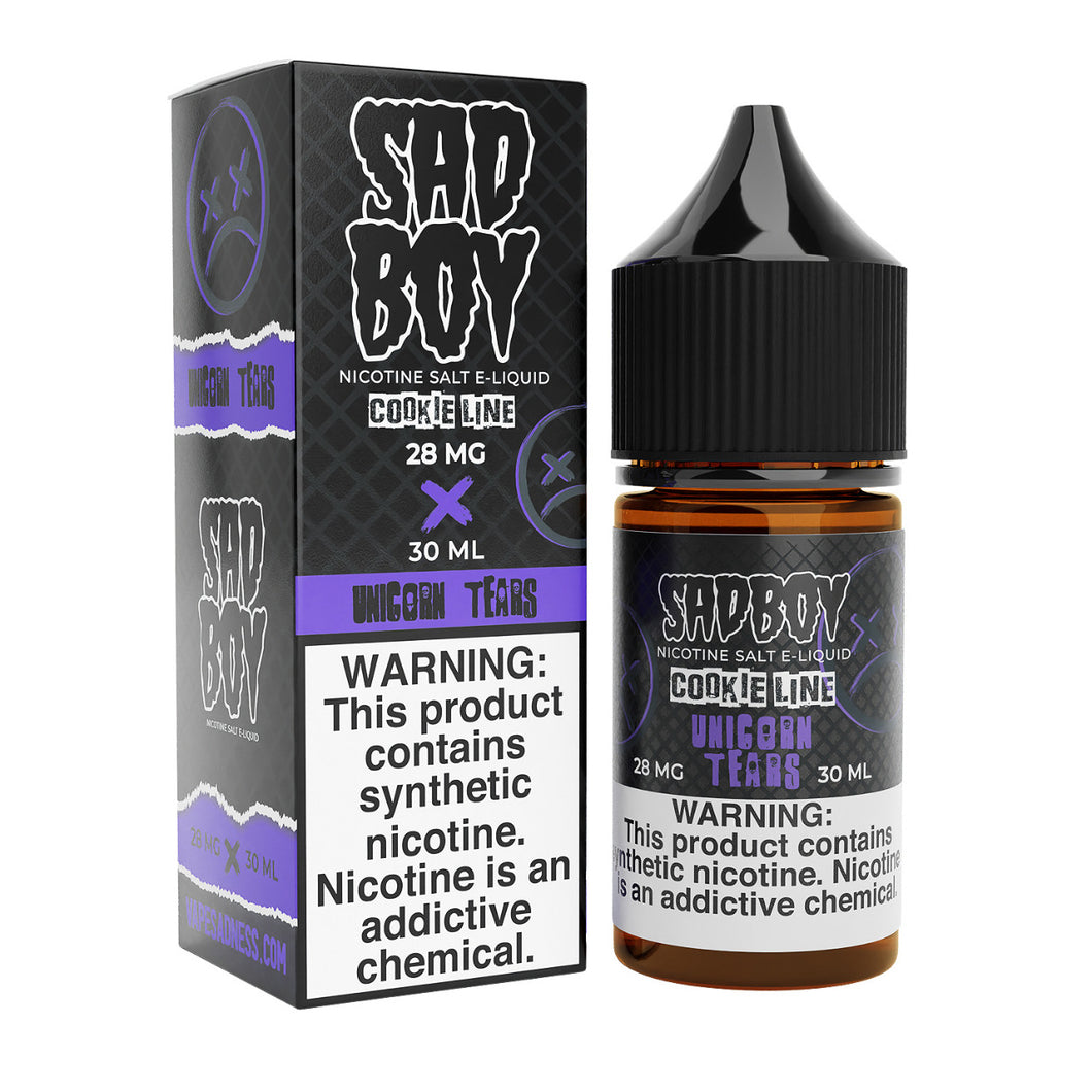 SadBoy CookieLine Unicorn Tears Synthetic Nicotine 30ml Salt E-Juice - WORLDTRADERS USA LLC