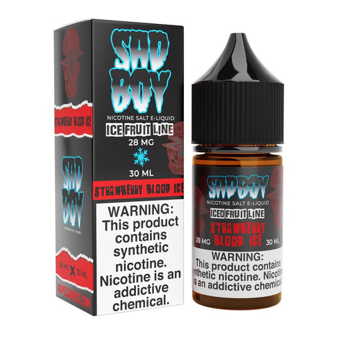 SadBoy Iced FruitLine Strawberry Blood Ice Synthetic Nicotine 30ml Salt E-Juice - WORLDTRADERS USA LLC