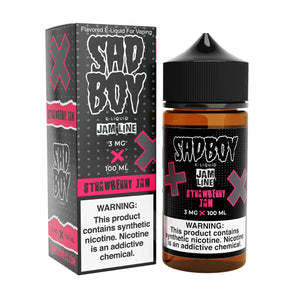 SadBoy JamLine Strawberry Jam 100ml Synthetic Nicotine 100ml E-Juice - WORLDTRADERS USA LLC