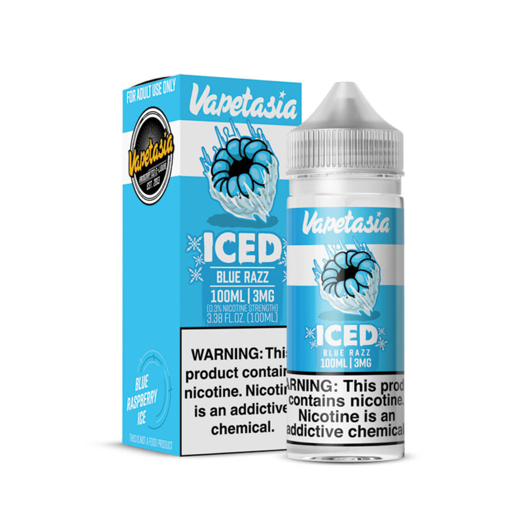 Vapetasia Killer Fruits Iced Blue Razz 100ml Synthetic Nicotine E-Juice - WORLDTRADERS USA LLC