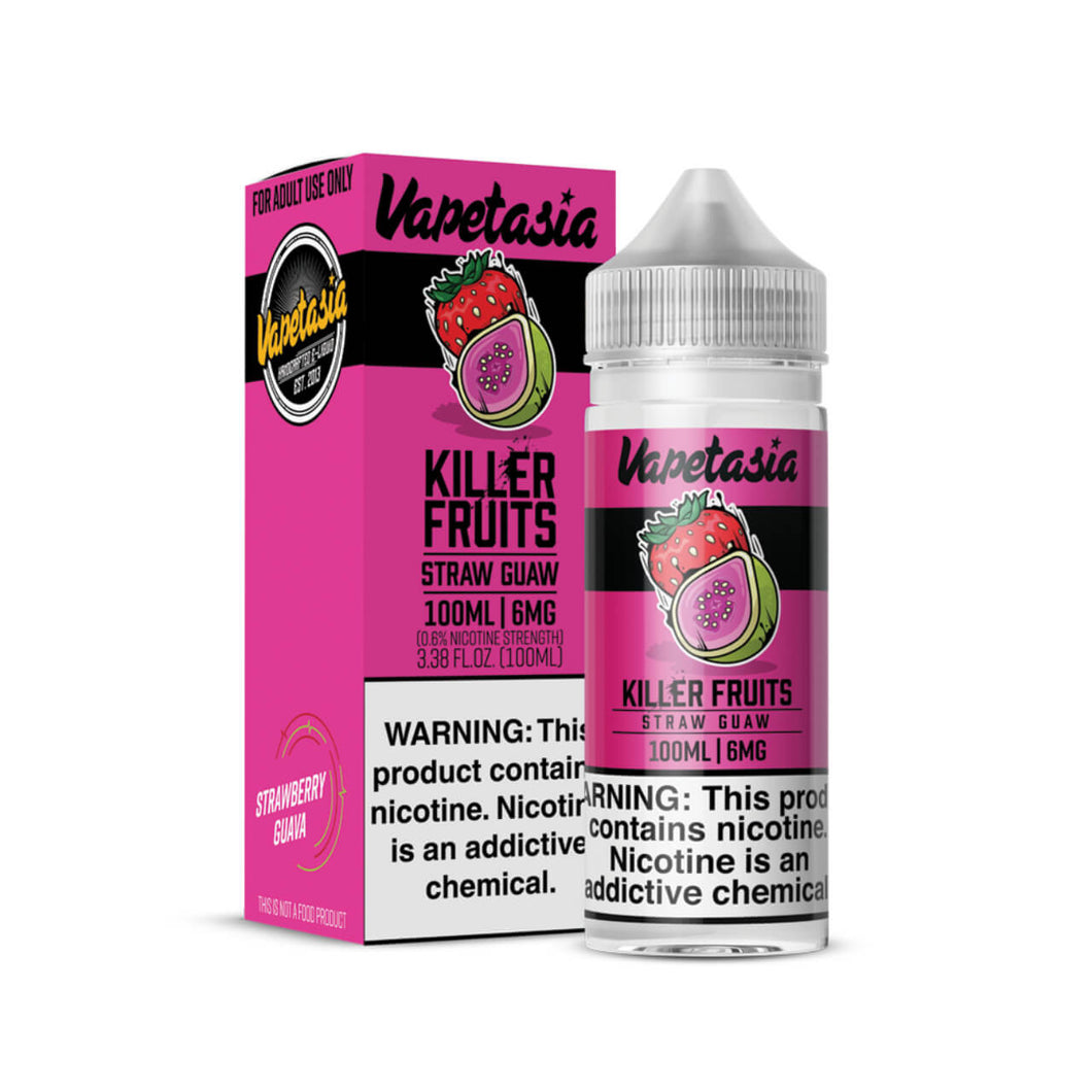 Vapetasia Killer Fruits Straw Guaw 100ml Synthetic Nicotine E-Juice - WORLDTRADERS USA LLC