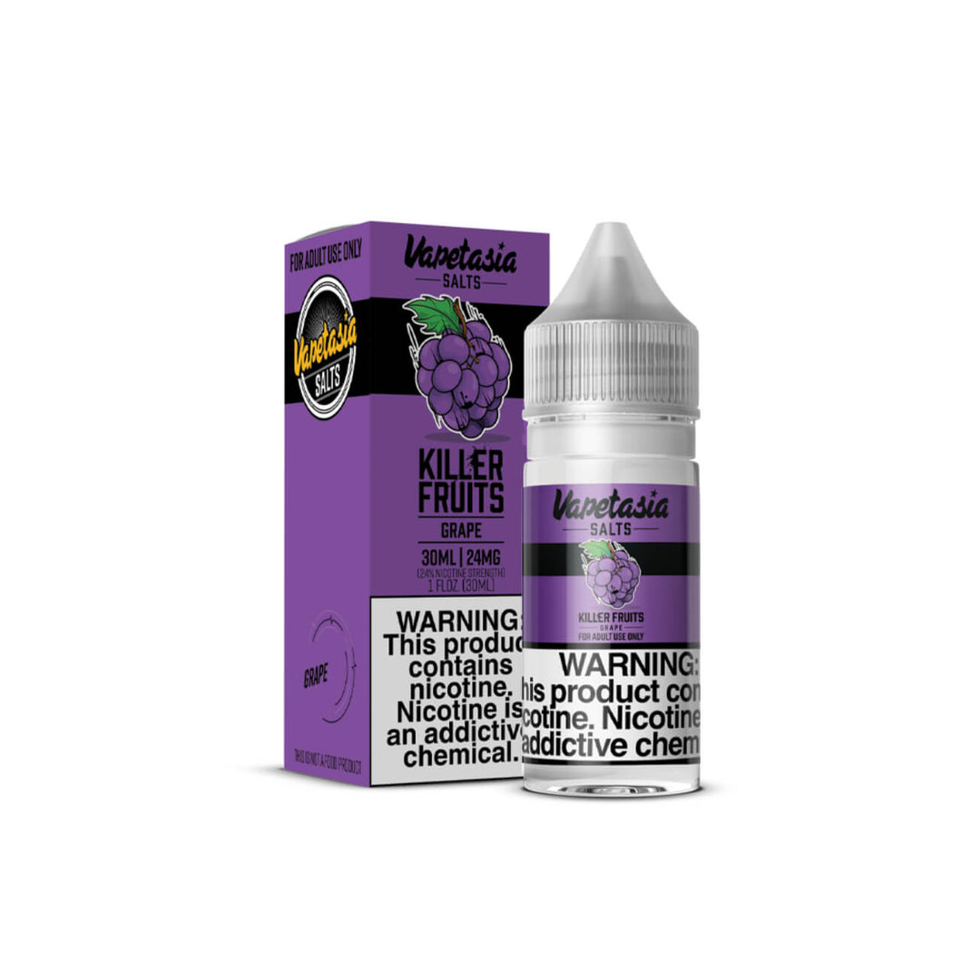 Vapetasia Salts Killer Fruits Grape 30ml Synthetic Nicotine E-Juice - WORLDTRADERS USA LLC