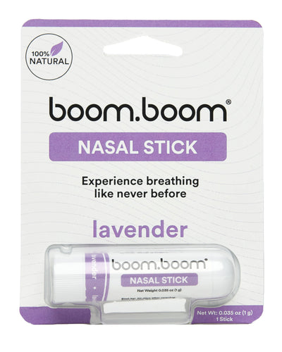 BoomBoom Aromatherapy Lavender Nasal Stick Single Enhances Breathing Focus 