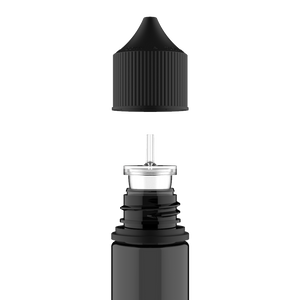 Chubby Gorilla 60ML Unicorn Bottle - Translucent Black Bottle / Black Cap - V3 - DISTRODEALS.COM