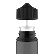 Load image into Gallery viewer, Chubby Gorilla - 120ML Unicorn Bottle - Translucent Black Bottle / Black Cap - V3 - DISTRODEALS.COM