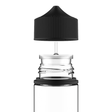 Load image into Gallery viewer, Chubby Gorilla - 120ML Unicorn Bottle - Clear Bottle / Black Cap - V3 - Copackr.com