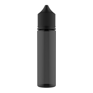 Chubby Gorilla 60ML Unicorn Bottle - Translucent Black Bottle / Black Cap - V3 - DISTRODEALS.COM