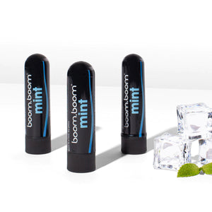 BoomBoom Aromatherapy Mint Nasal Stick 3pK Enhances Breathing Focus