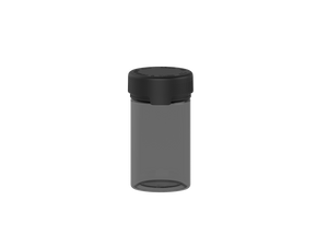 150CC/5OZ/150ML Aviator CR - Container With Inner Seal & Tamper - Translucent Black With Opaque Black Lid - DISTRODEALS.COM