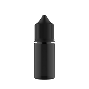 Chubby Gorilla Chubby Gorilla - 30ML Stubby Unicorn Bottle - Transparent Black Bottle / Black Cap - V3