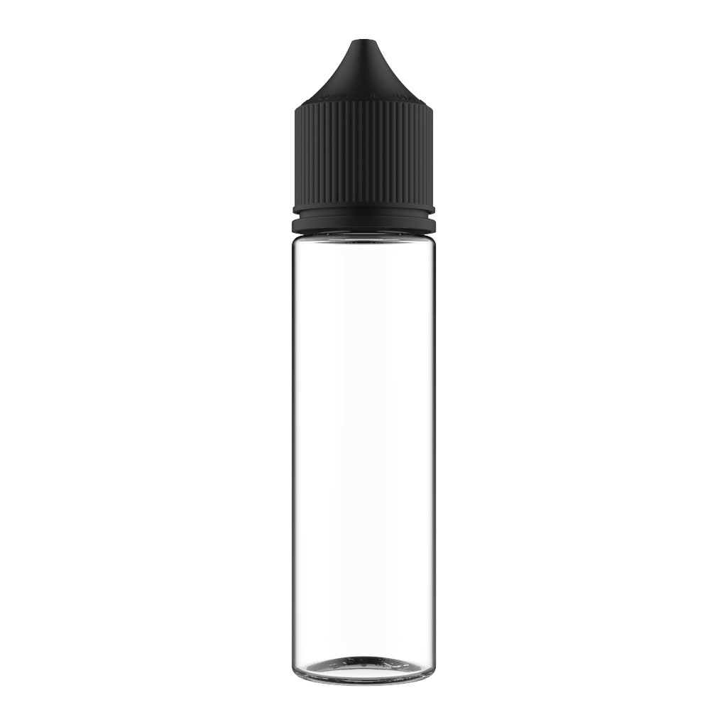 Chubby Gorilla 60ML Unicorn Bottle - Clear Bottle / Black Cap - V3 - Copackr.com