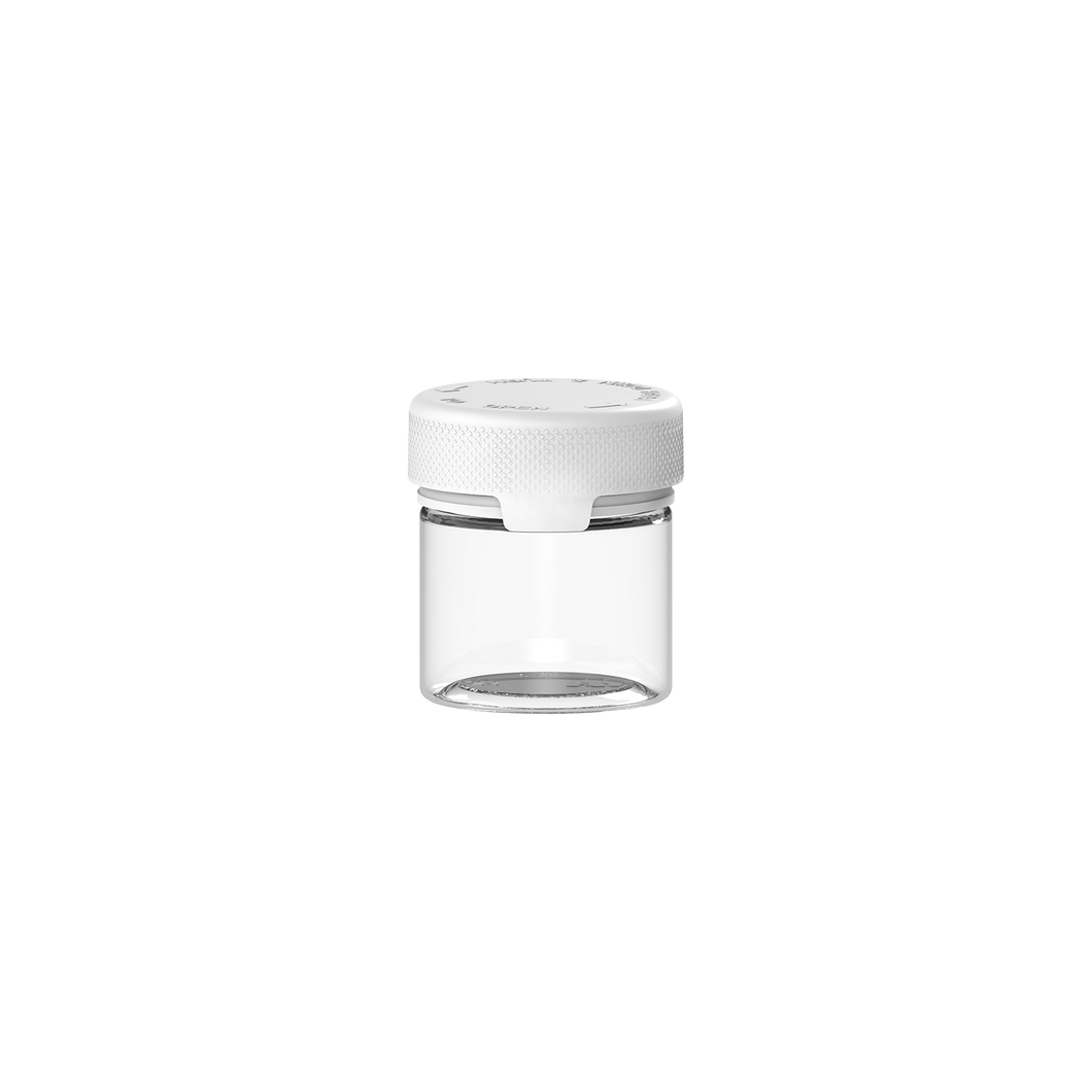 60CC/2FL.OZ/60ML Aviator CR - Container With Inner Seal & Tamper - Clear Natural With Opaque White Lid - Copackr.com