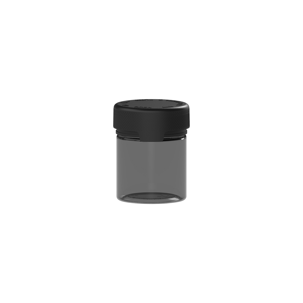 90CC/3FL.OZ/90ML Aviator CR - Container With Inner Seal & Tamper - Translucent Black With Opaque Black Lid - Copackr.com