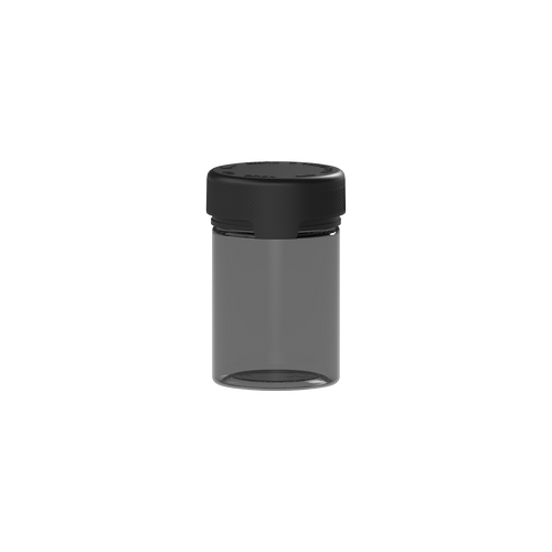 120CC/4OZ/120ML Aviator CR - Container With Inner Seal & Tamper - Translucent Black With Opaque Black Lid - Copackr.com