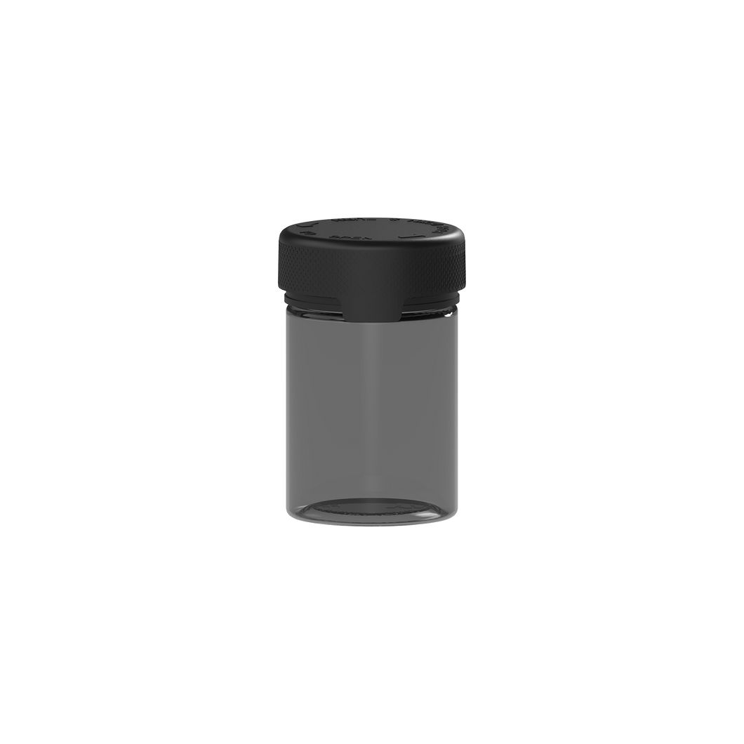 120CC/4OZ/120ML Aviator CR - Container With Inner Seal & Tamper - Translucent Black With Opaque Black Lid - Copackr.com