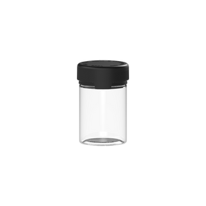 120CC/4FL.OZ/120ML Aviator CR - Container With Inner Seal & Tamper - Clear Natural With Opaque Black Lid - Copackr.com