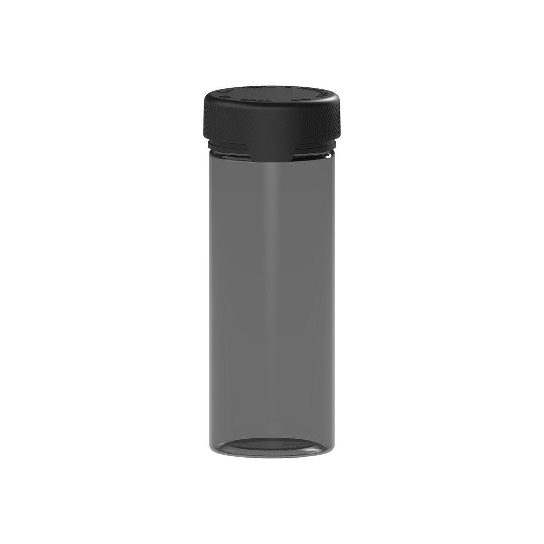 240CC/8FL.OZ/240ML Aviator CR - Container With Inner Seal & Tamper - Translucent Black With Opaque Black Lid - Copackr.com