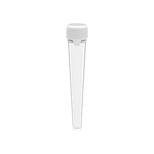 AVIATOR CR - TUBE 113MM WITH INNER SEAL & TAMPER - CLEAR NATURAL TRANSPARENT WITH OPAQUE WHITE LID - Copackr.com