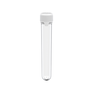 AVIATOR CR - TUBE 120MM WITH INNER SEAL & TAMPER - CLEAR NATURAL (TRANSPARENT) WITH OPAQUE WHITE LID - Copackr.com