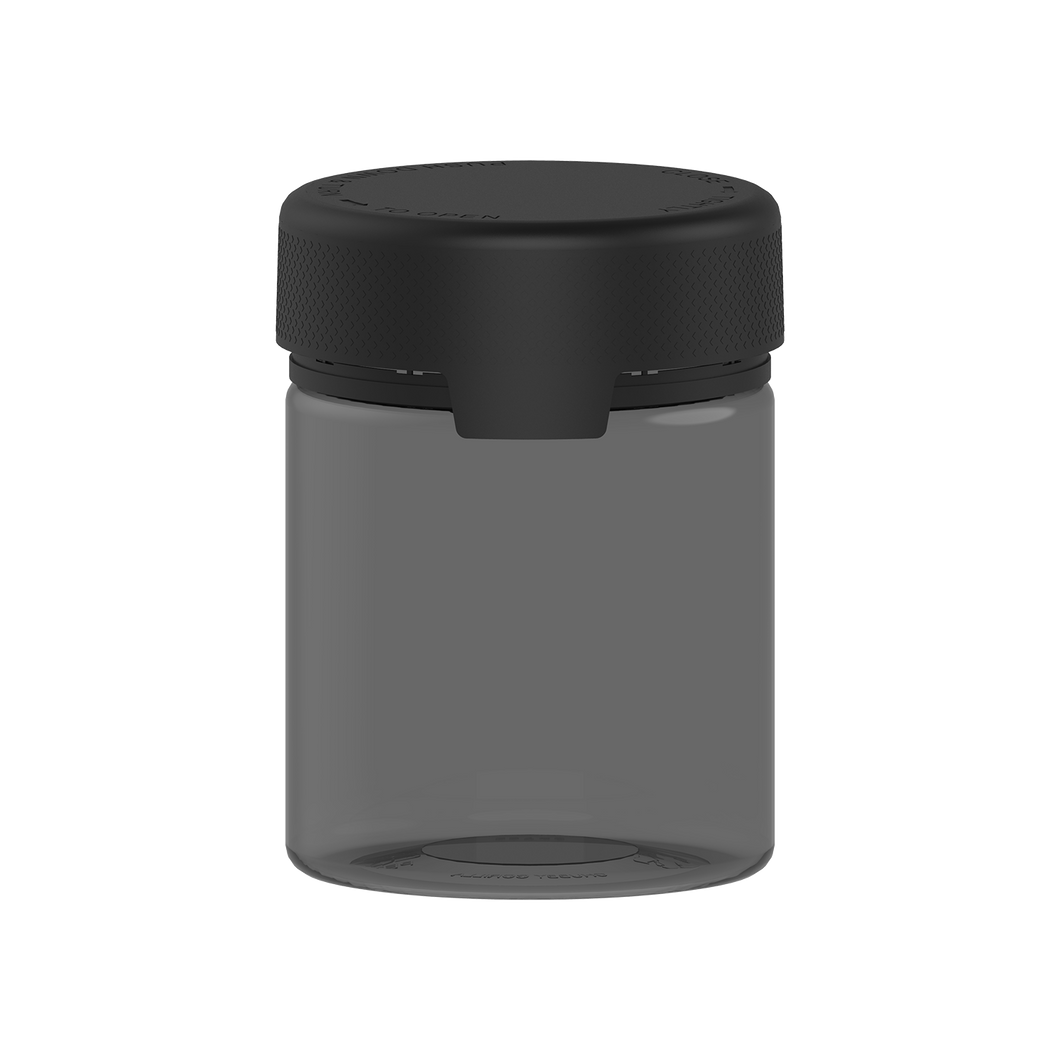 550CC/18.5FL.OZ/550ML Aviator CR - XL Container With Inner Seal & Tamper - Translucent Black With Opaque Black Lid - Copackr.com