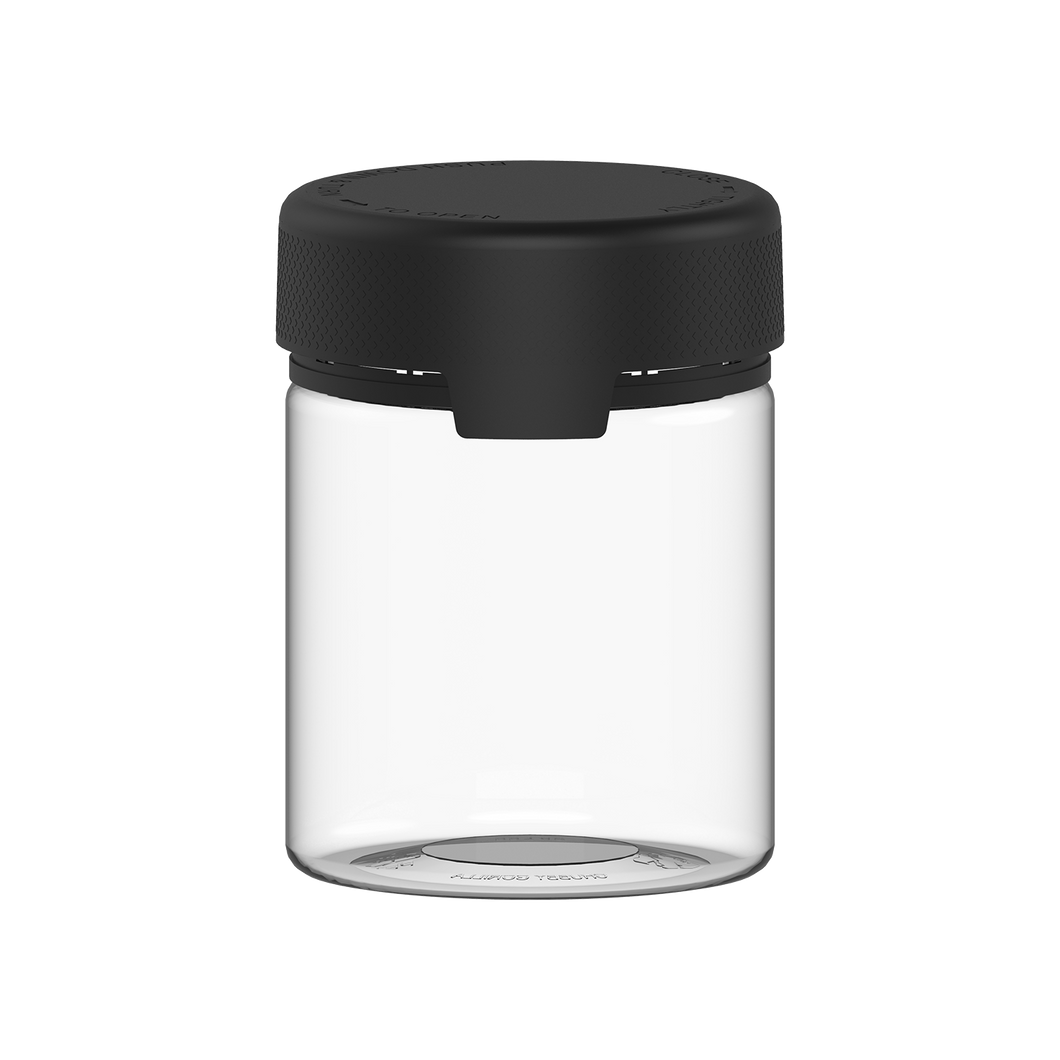 550CC/18.5FL.OZ/550ML Aviator CR - XL Container With Inner Seal & Tamper - Clear Natural With Opaque Black Lid - Copackr.com