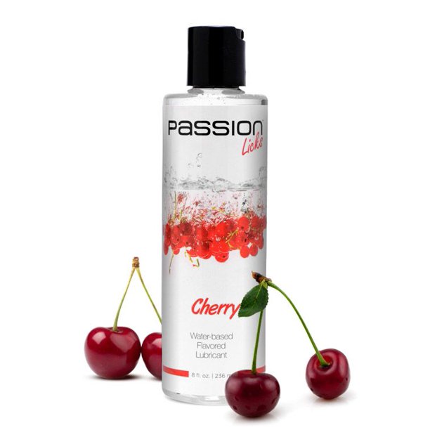 Passion Licks Cherry Water Based Flavored Lubricant - 8 oz - BILLI BILLI STORE 