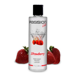 Passion Licks Strawberry Water Based Flavored Lubricant - 8 oz - BILLI BILLI STORE 