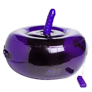 Sit-and-Ride Inflatable Seat with Vibrating Dildo - Purple Sit-and-Ride Inflatable Seat with Vibrating Dildo - Purple