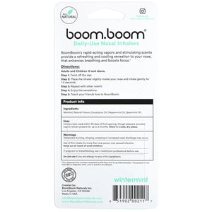 BoomBoom Aromatherapy Wintermint Nasal Stick 3pK Enhances Breathing Focus 