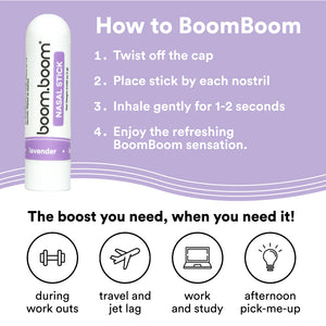 BoomBoom Aromatherapy Lavender Nasal Stick 3 pack Enhances Breathing Focus