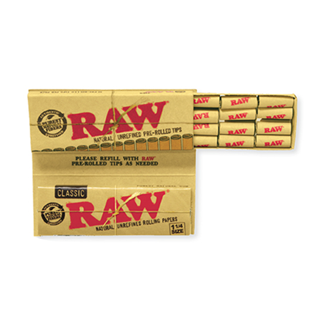 RAW Classic Rolling Papers - Masterpiece 1 1/4 w/Pre rolled Tips - The Billi Billi Store